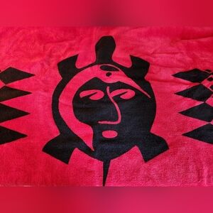 Vibrant Pink and Black Beach Towel